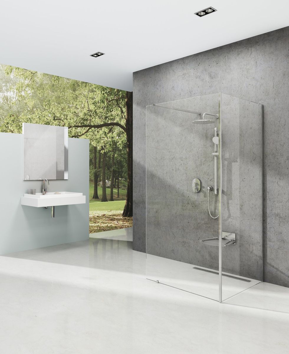 Dušo kabina Ravak Walk-In Corner 120x80, blizgi+stiklas Transparent GW1CG4C00Z1