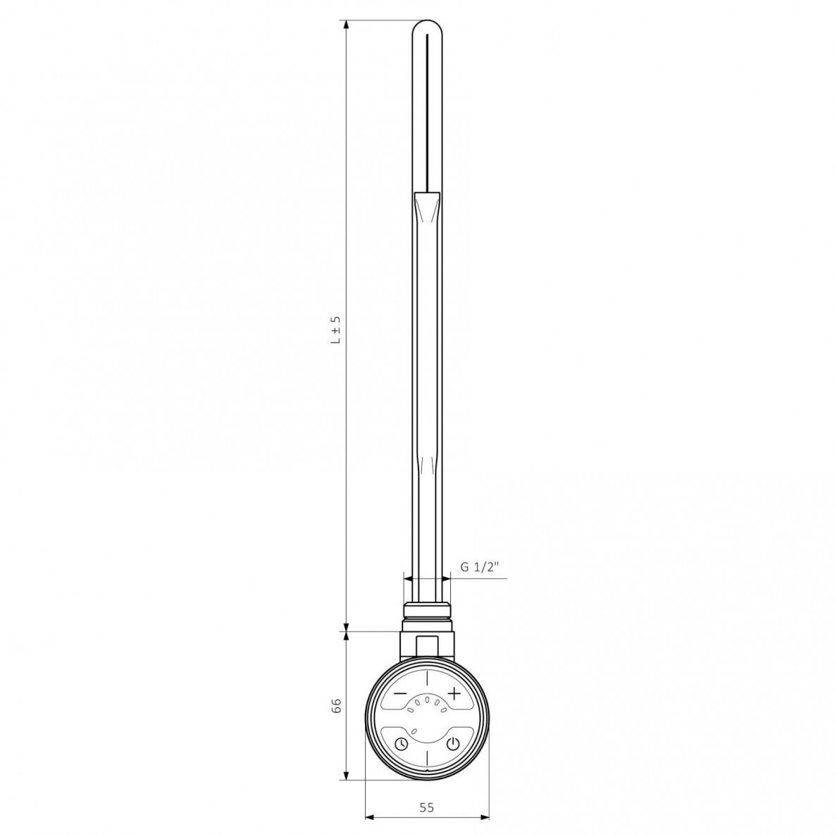 Kaitinimo elementas MOA 300W, paslėptu laidu, chromo, MOA300CRMS