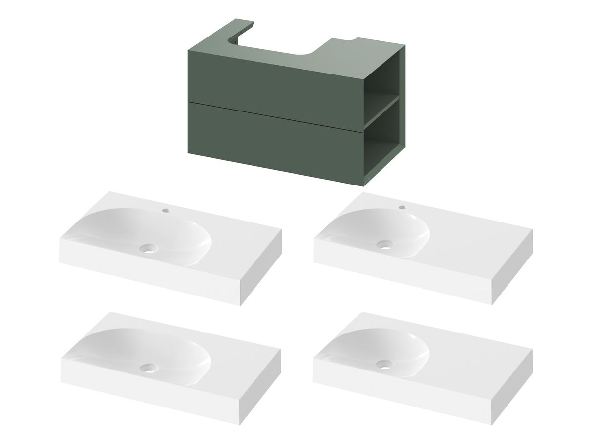 Spintelė po praustuvu Ravak SD Lite 80 D Grey Green X000001888