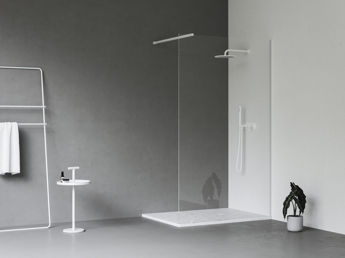 Dušo sienelė Ravak Walk-In Wall 100 cm balta matinė, skaidriu stiklu GW9WA0E0SZ1 Dušo sienelė Ravak Walk-In Wall 100 cm balta matinė, skaidriu stiklu GW9WA0E0SZ1