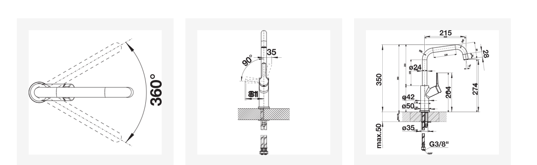 Plautuvės maišytuvas BLANCO JURENA chrom HD