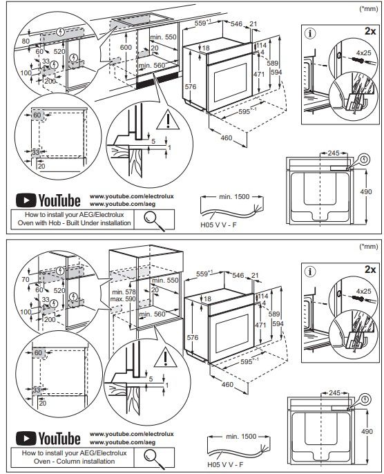 Garinė 100 proc. orkaitė ELECTROLUX LOA9S3XZ, Supex, A++, DI