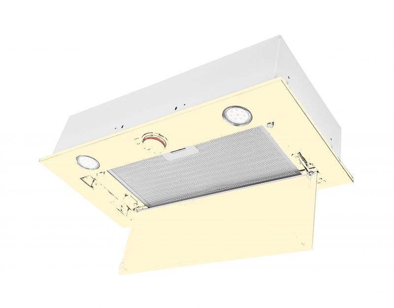 Įmontuojamas 60 cm. pločio gartraukis Schlosser SBG60IV GLASS, kreminės sp.