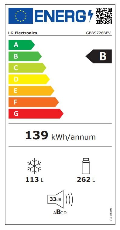 Šaldytuvas LG GBBS726BEV Šaldytuvas LG GBBS726BEV