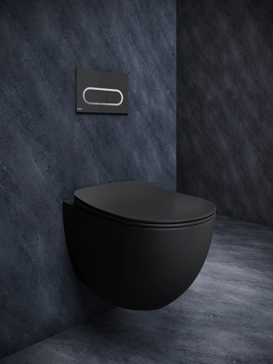 WC Valdymo mygtukas Ravak Chrome , juodas X01797