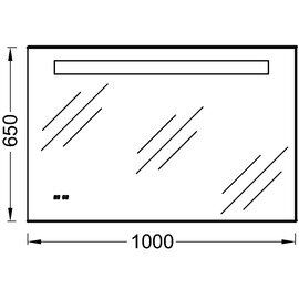 Veidrodis Kohler 100 cm su LED apšvietimu, su laikrodžiu, EB1161NF