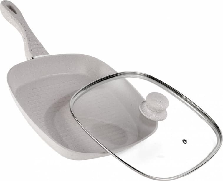 Griliaus keptuvė, aliuminio, su dangčiu, nelimpančia danga 28x4cm HR-BET-GRILL28 HEINNER Griliaus keptuvė, aliuminio, su dangčiu, nelimpančia danga 28x4cm HR-BET-GRILL28 HEINNER