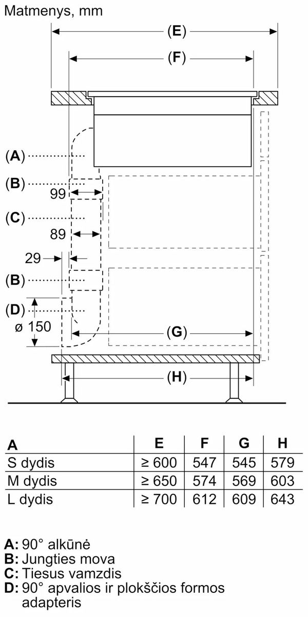 Indukcinė kaitlentė su integruota ventiliacijos sistema Neff T58PL6EX2 Indukcinė kaitlentė su integruota ventiliacijos sistema Neff T58PL6EX2