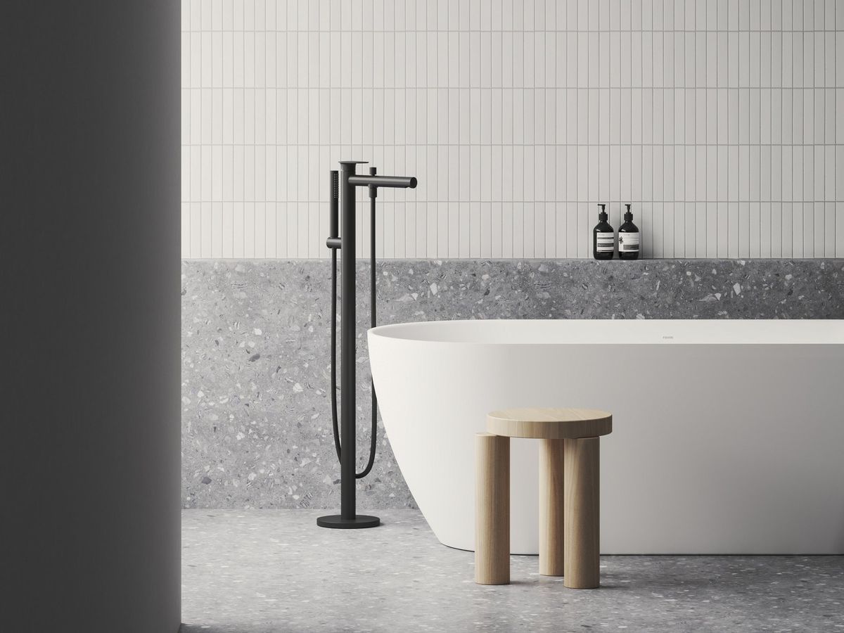 Grindinis vonios maišytuvas be korpuso, su dušu, Ravak SG 080.20BLM.RB07A, matinės juodos, X070556