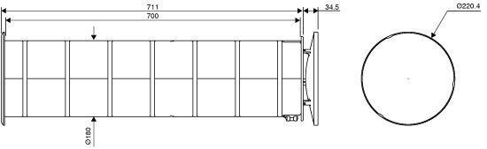 Taškinis rekuperatorius TITON SR700 60/40/20/6,5 m3/h