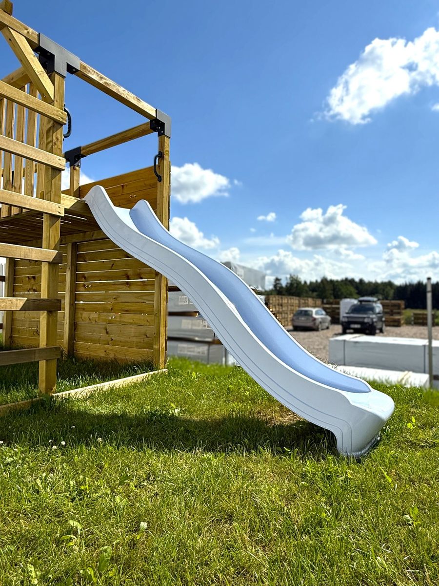 Pastelinė mėlyna čiuožykla 220 cm Pastelinė mėlyna čiuožykla 220 cm