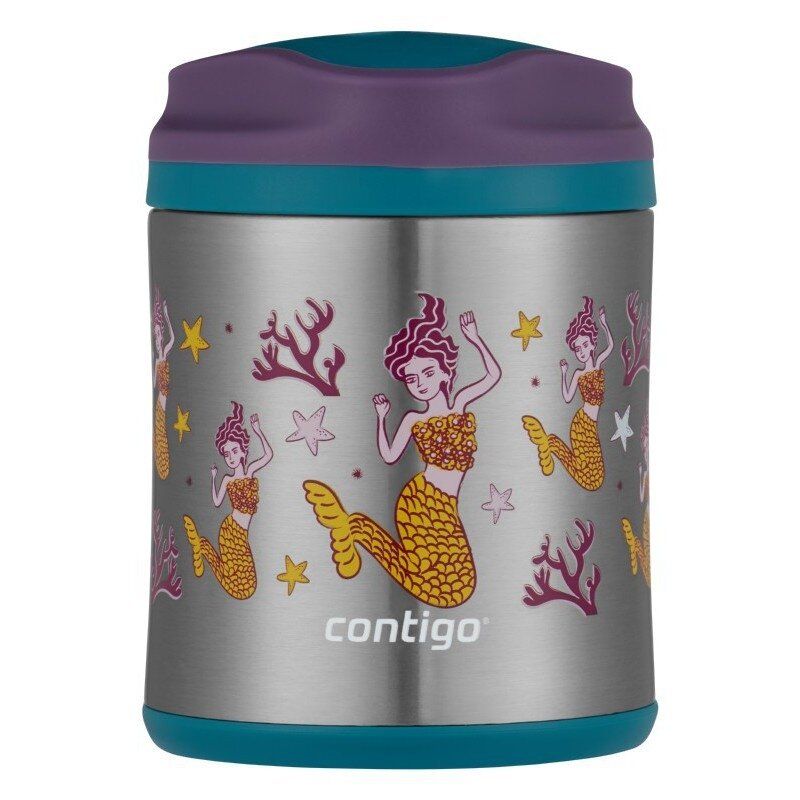 Vaikiškas maisto termosas Contigo Eggplant Mermaids 300ml