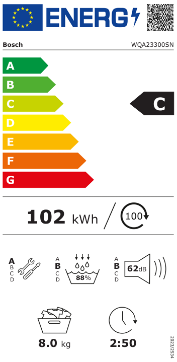Džiovyklė BOSCH WQA23300SN Džiovyklė BOSCH WQA23300SN