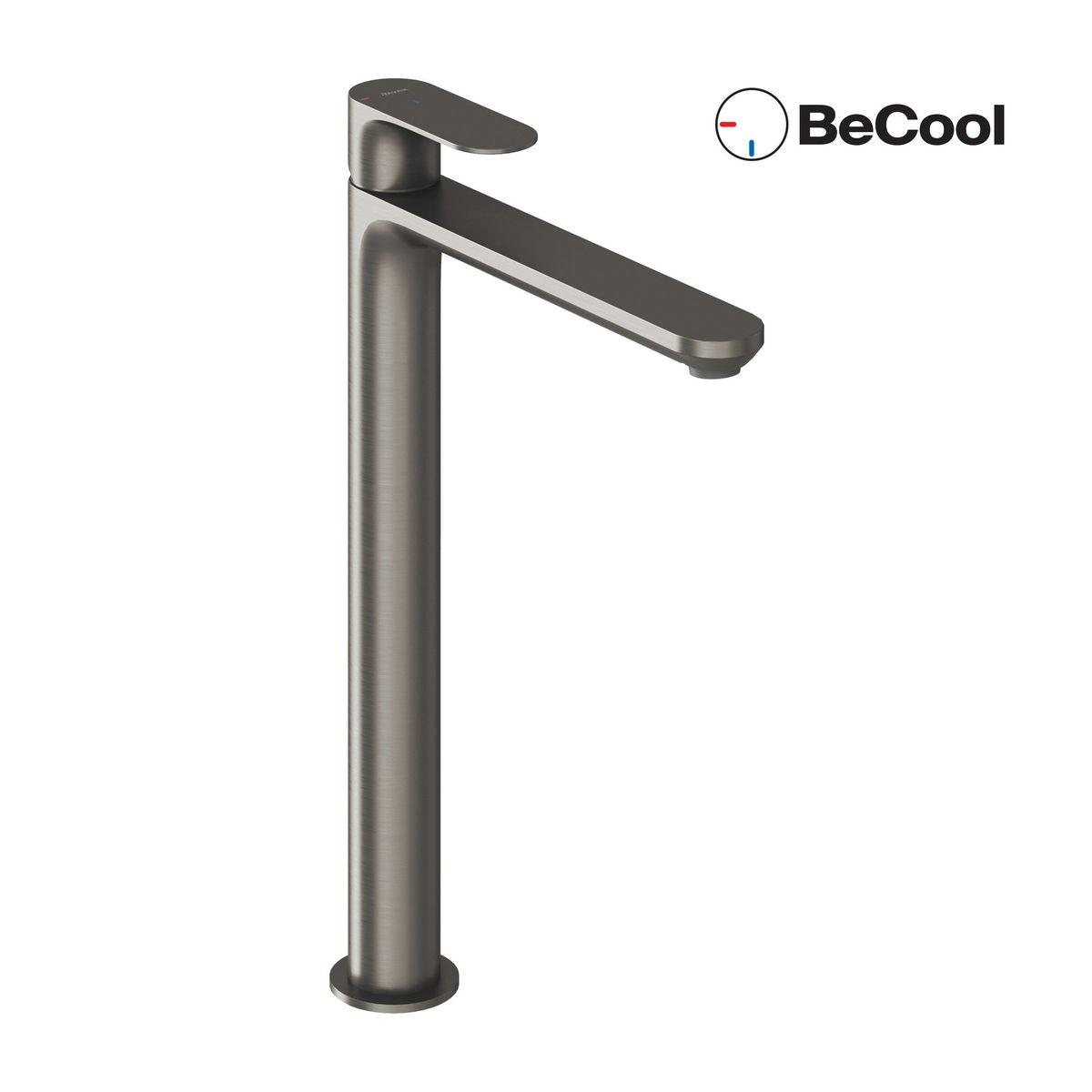 Praustuvo maišytuvas Ravak Eleganta BeCool 335 mm be dugno vožtuvo, Graphite Brushed X070422