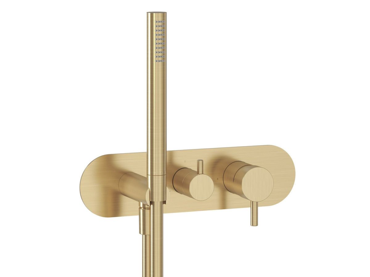 Potinkinis maišytuvas 3 funkcijų be korpuso, su dušo komplektu, Ravak ES 068.60GLB.O3.RB07D.+S, šlifuoto aukso, X070606 Potinkinis maišytuvas 3 funkcijų be korpuso, su dušo komplektu, Ravak ES 068.60GLB.O3.RB07D.+S, šlifuoto aukso, X070606