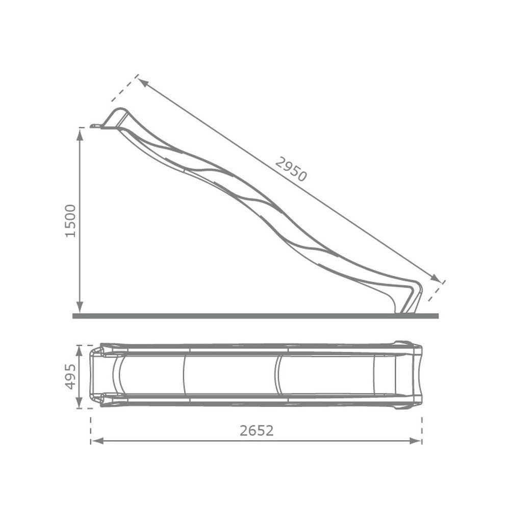 Čiuožykla 300 cm, turkio spalvos Čiuožykla 300 cm, turkio spalvos