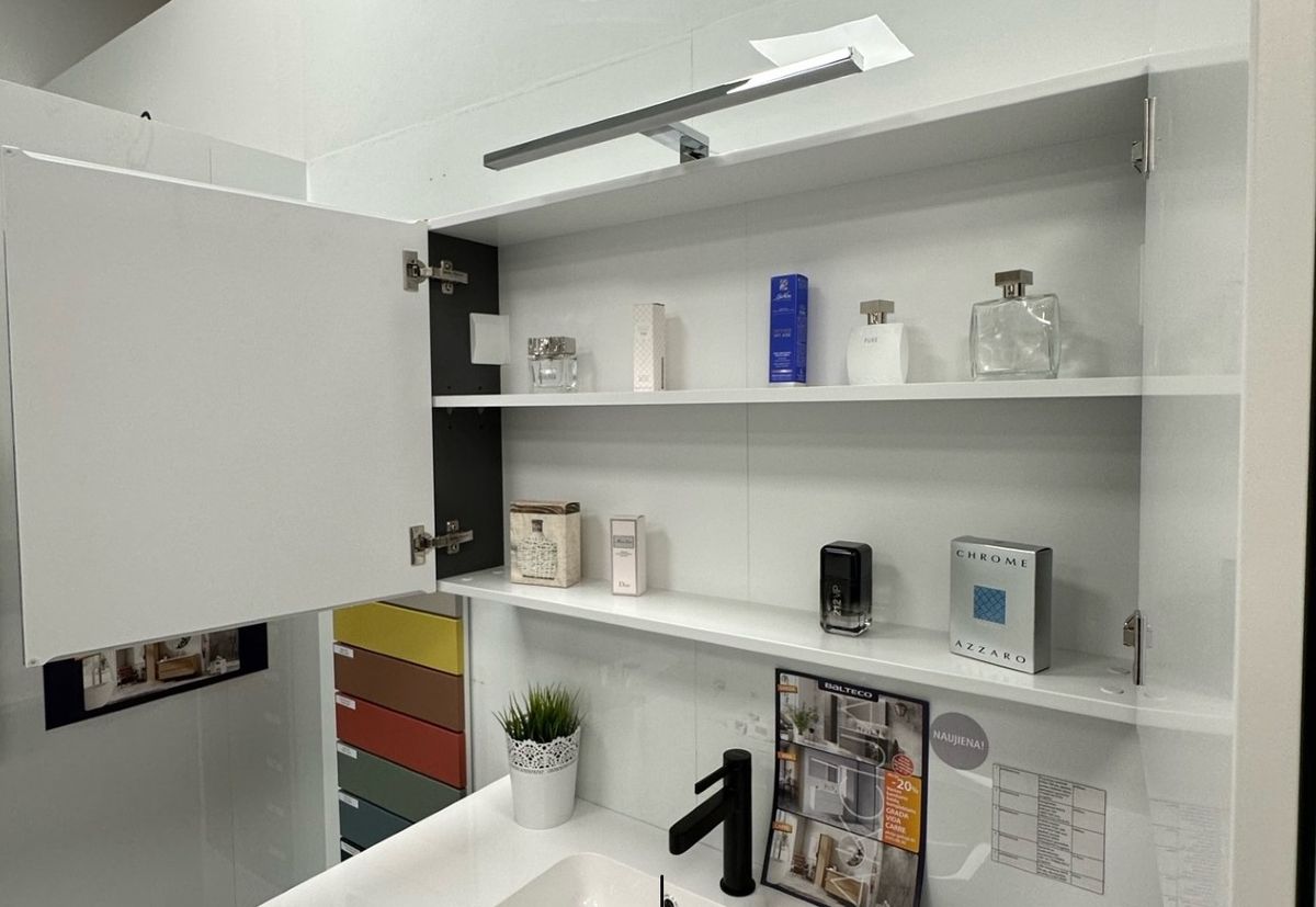 Spintelė su veidrodinėmis durelėmis FORMA 100 cm, VT800/2812 Graphite