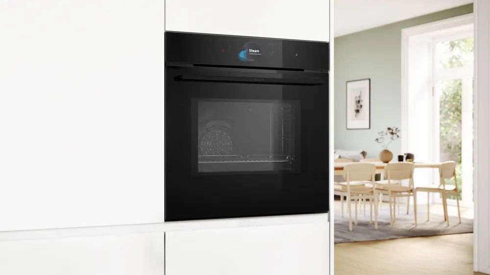 Įmontuojama orkaitė su garų ir mikrobangų funkcijomis Bosch HNG978QB1