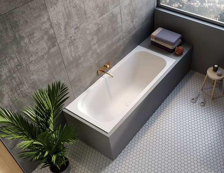 Įleidžiama akmens masės vonia Balteco Vigo 180x80 cm Xonyx™, balta blizgi Įleidžiama akmens masės vonia Balteco Vigo 180x80 cm Xonyx™, balta blizgi