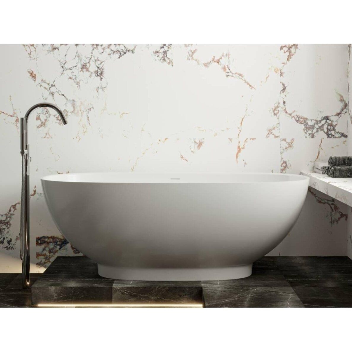 Lieto akmens vonia Bathesa Mona 155x75 cm