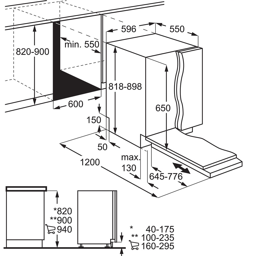 Indaplovė AEG GI6200B2SN Indaplovė AEG GI6200B2SN