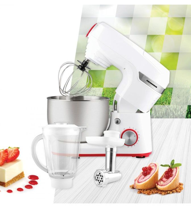 Virtuvinis kombainas 1000W, 5.5L HPM-1000WH HEINNER Virtuvinis kombainas 1000W, 5.5L HPM-1000WH HEINNER
