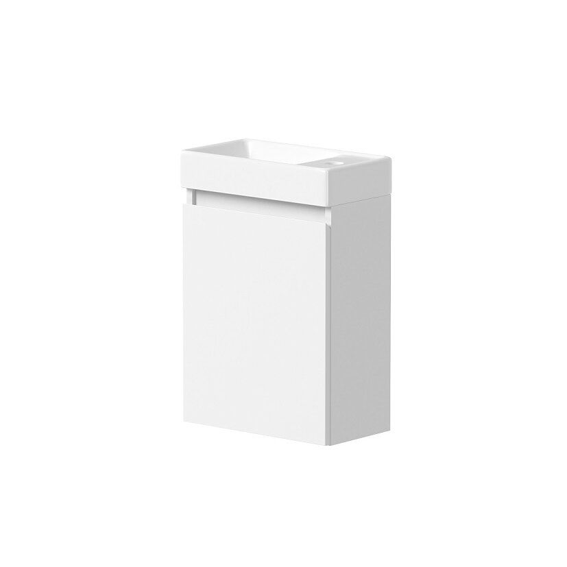 Spintelė po praustuvu Kame MINI, durelių vyriai kairėje, balta BU/40x22-L/D02-MN