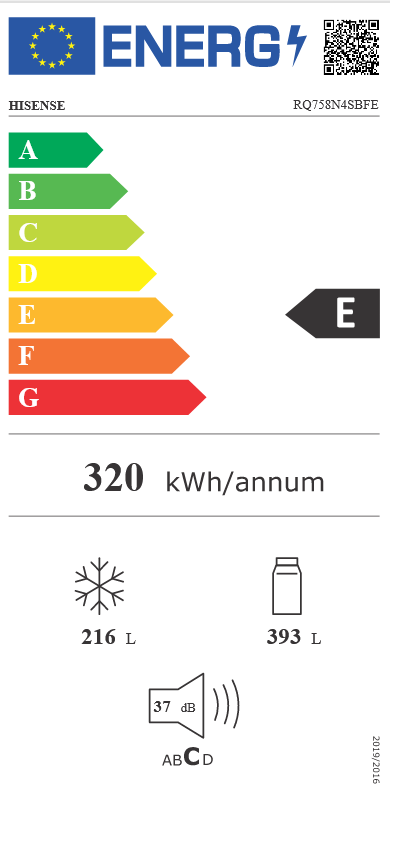 Šaldytuvas HISENSE RQ758N4SBFE