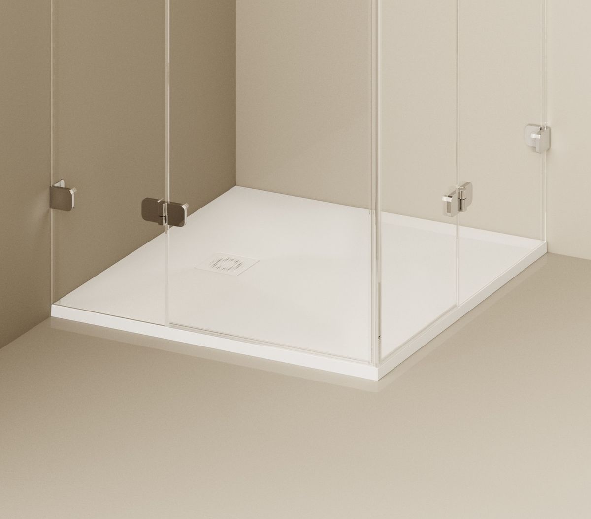 Akmens masės dušo padėklas PAA Lettera KV90 90x90 (be panelio) DPLETKV90/00