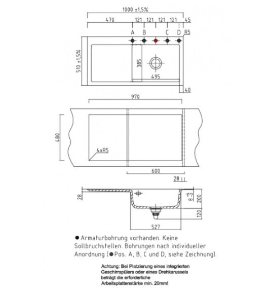 Plautuvė System Ceram Mera 100 SL, 90x49,5 cm Plautuvė System Ceram Mera 100 SL, 90x49,5 cm