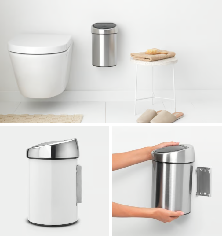 Šiukšlių dėžė TOUCH BIN 3 L, balta, 364488