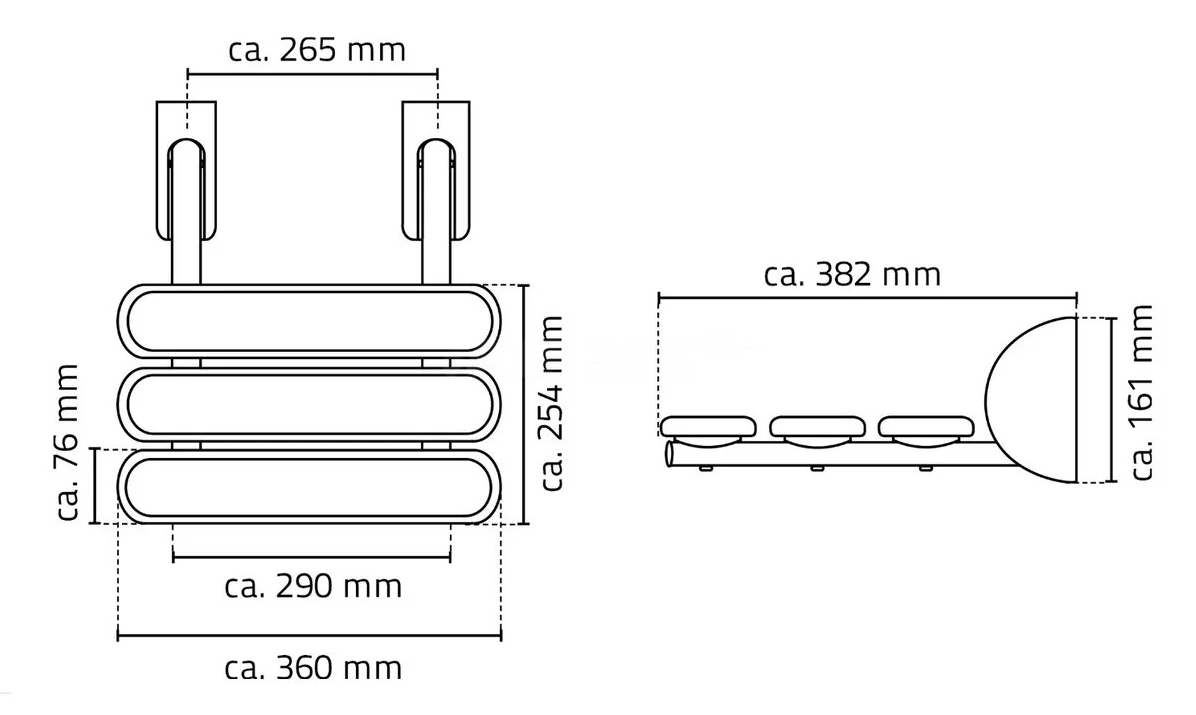 Atlenkiama dušo kėdė Ridder Pro A140108, ruda