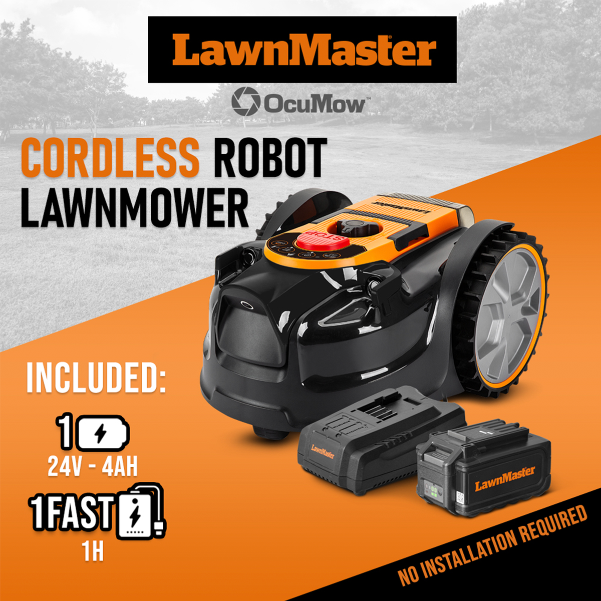 Belaidis vejos pjovimo robotas Lawnmaster 24 V, 4 Ah, 250 m² Belaidis vejos pjovimo robotas Lawnmaster 24 V, 4 Ah, 250 m²