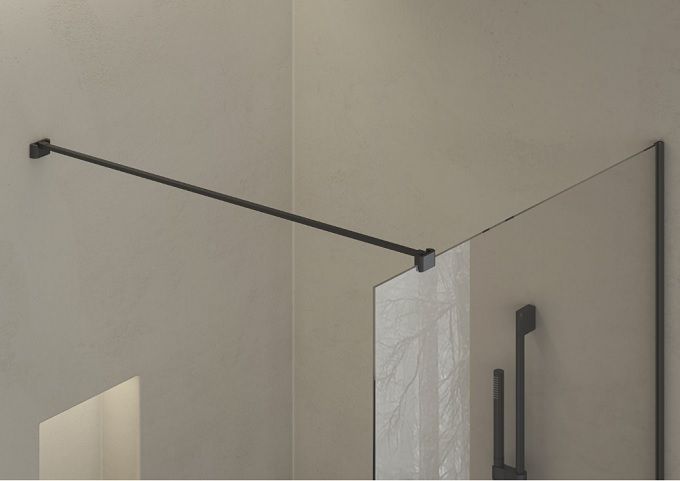 Dušo sienelė Ravak Walk In Wall Air 90 juodi profiliai, skaidrus stiklas GW9W70300Z1C