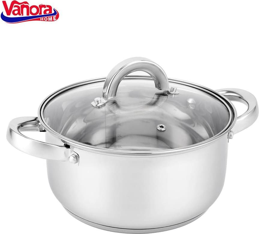 Puodas nerūdijančio plieno su teflono danga 3.9L 20x10.5cm VN-HJ-39L VANORA Puodas nerūdijančio plieno su teflono danga 3.9L 20x10.5cm VN-HJ-39L VANORA