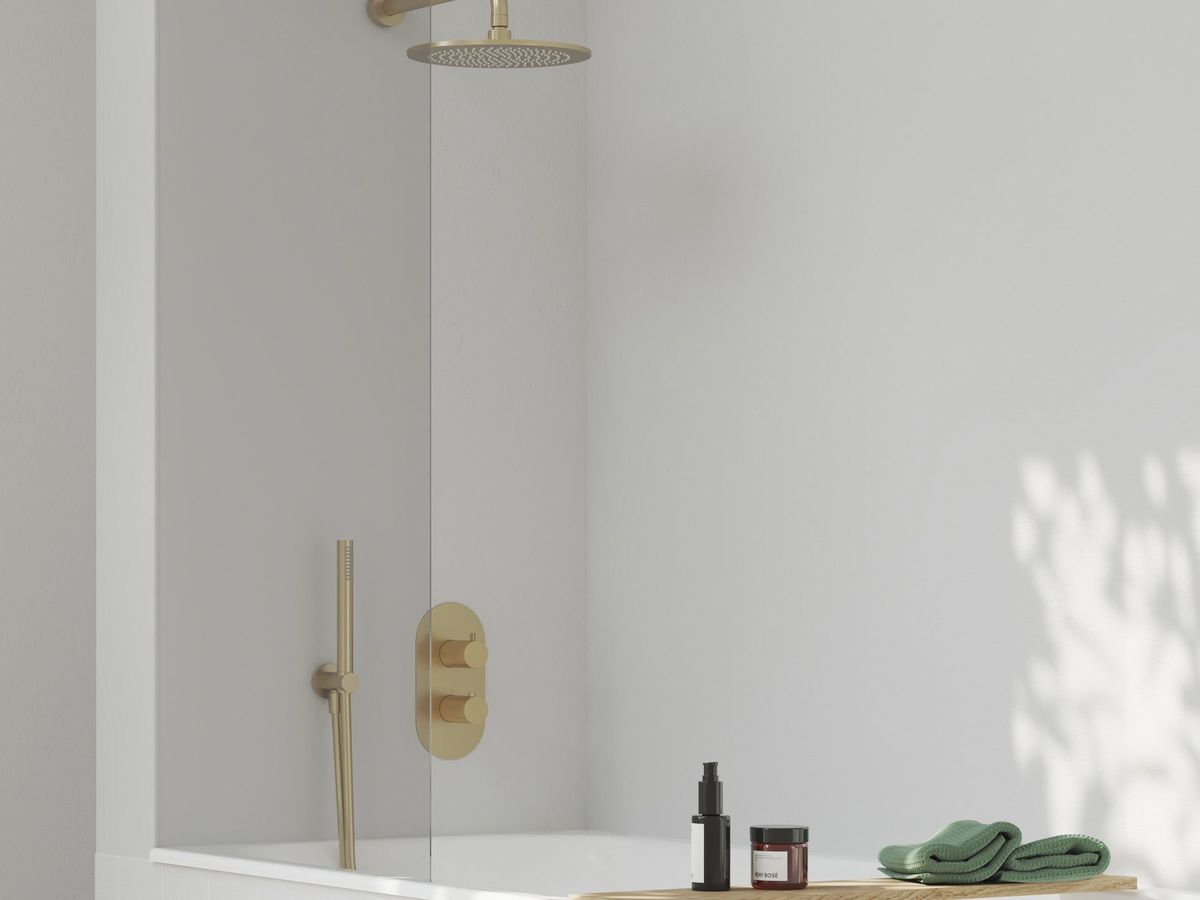 Termostatinis potinkinis maišytuvas 3 funkcijų be korpuso, Ravak ES 067.60GLB.O3.RB07C, šlifuoto aukso, X070613