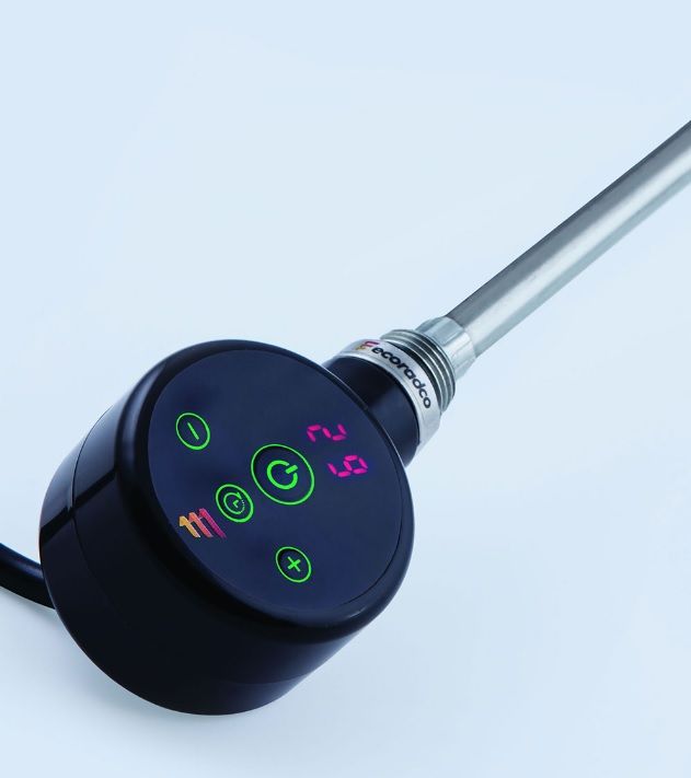 Kaitinimo elementas (tenas) Ecoradco SUN DIGITAL su ekranėliu, su laidu į rozetę 900 W, juodas