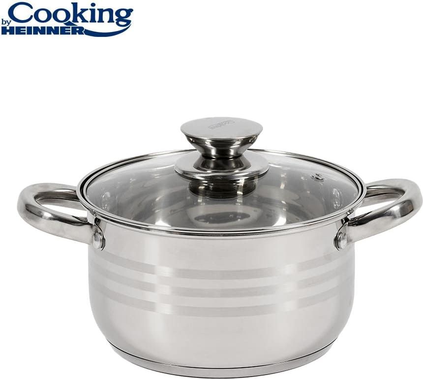 Puodas nerūdijančio plieno su teflono danga 3.6L 20x12.5cm HR-JX-S20 HEINNER Puodas nerūdijančio plieno su teflono danga 3.6L 20x12.5cm HR-JX-S20 HEINNER