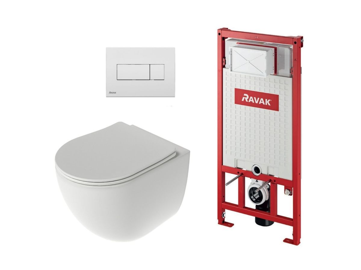 WC komplektas Ravak SETWC1 - WC Chrome AquaSpin, pakabinamas, baltas WC komplektas Ravak SETWC1 - WC Chrome AquaSpin, pakabinamas, baltas