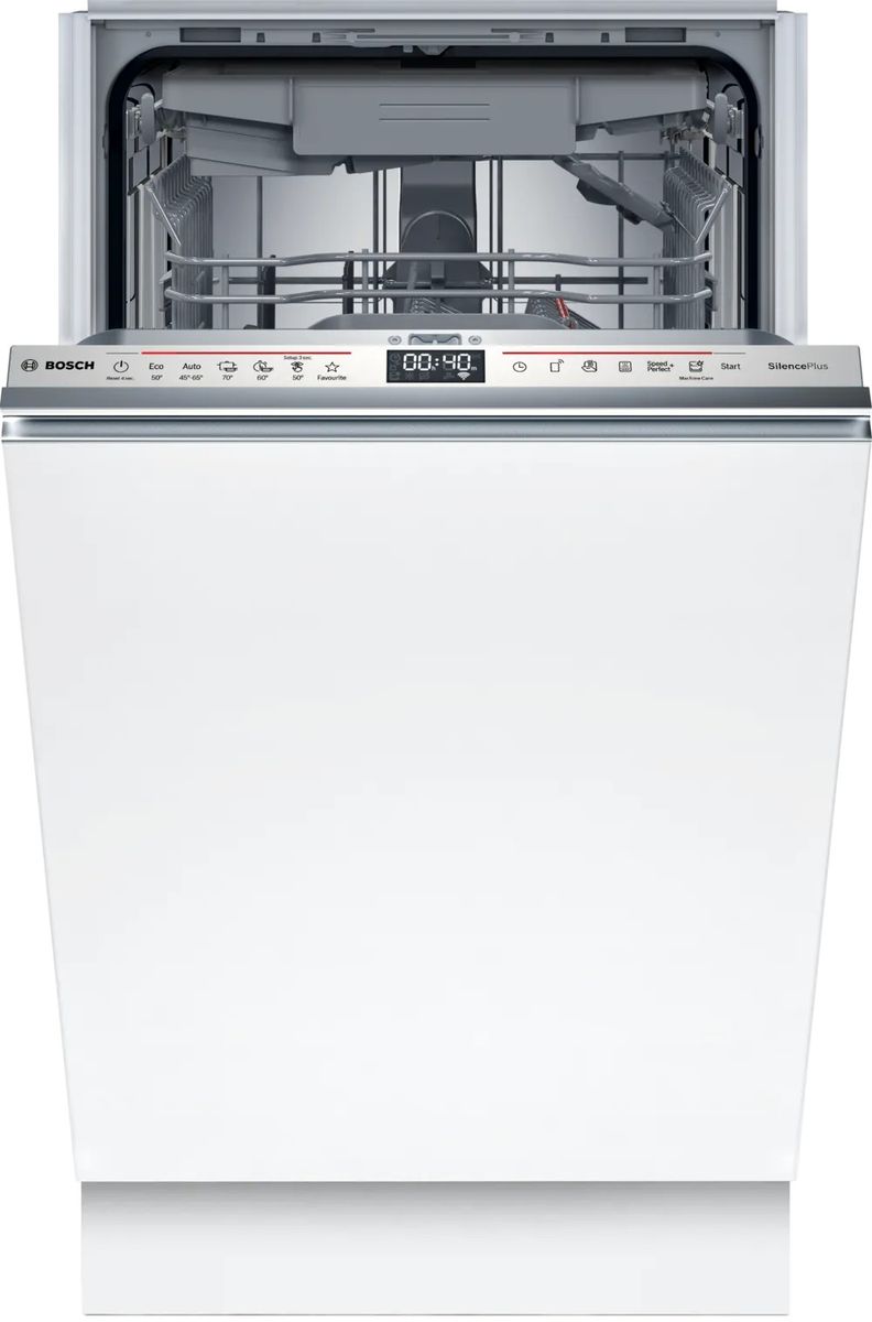 Įmontuojama indaplovė Bosch SPV6EMX03E, 45 cm