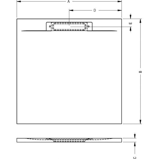Dušo padėklas RIHO Isola 90*80 cm, balta matinė, su sifonu D007004105 Dušo padėklas RIHO Isola 90*80 cm, balta matinė, su sifonu D007004105