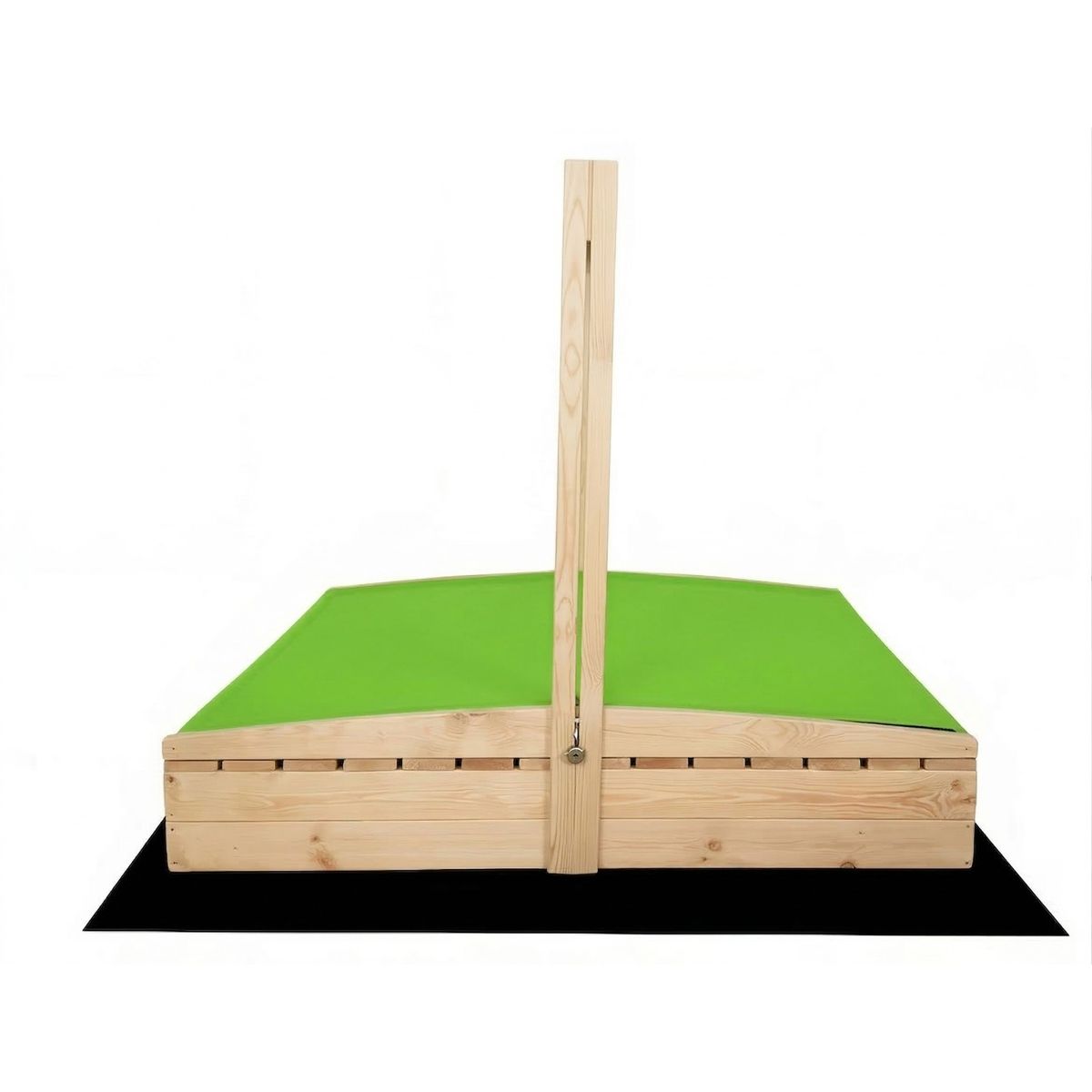 Smėlio dėžė HATIS, 120x120 cm, su žaliu stogeliu ir 250 kg smėlio Smėlio dėžė HATIS, 120x120 cm, su žaliu stogeliu ir 250 kg smėlio