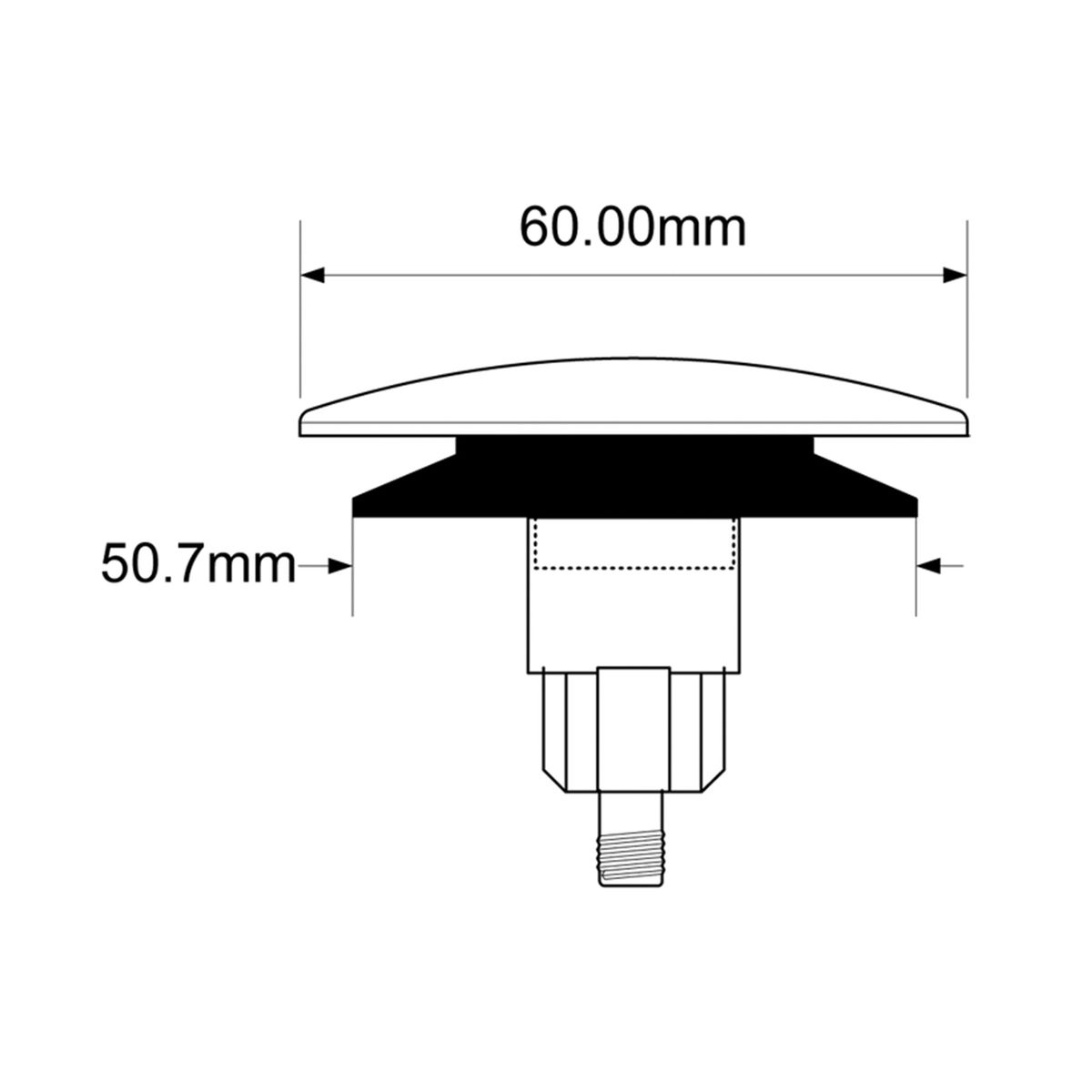 Dugno vožtuvas Mcalipne praustuvui, Click-Clack chromas, CW60PLUG Dugno vožtuvas Mcalipne praustuvui, Click-Clack chromas, CW60PLUG