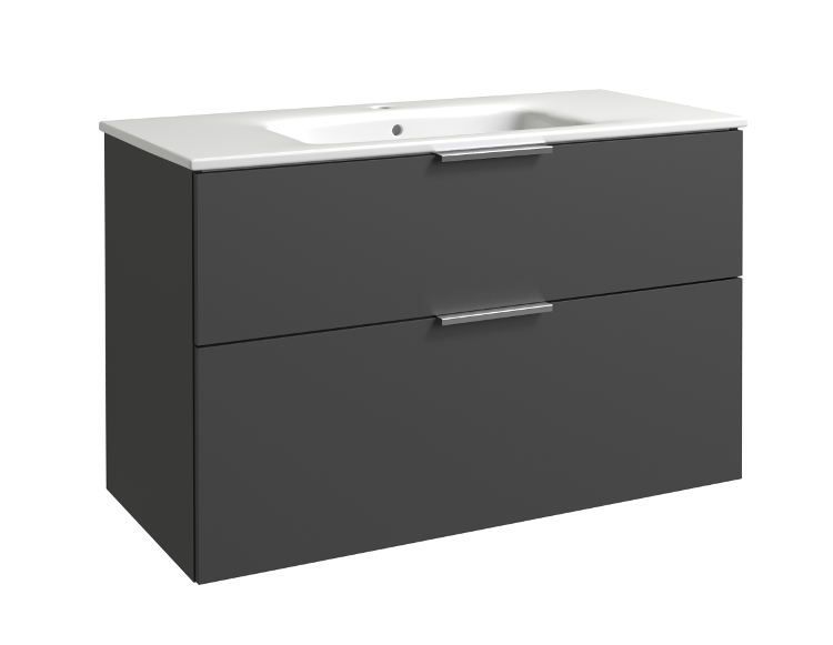 Apatinė spintelė su keramikiniu praustuvu Raguvos Baldai GRAND, grafitas, 101 cm, 21113722