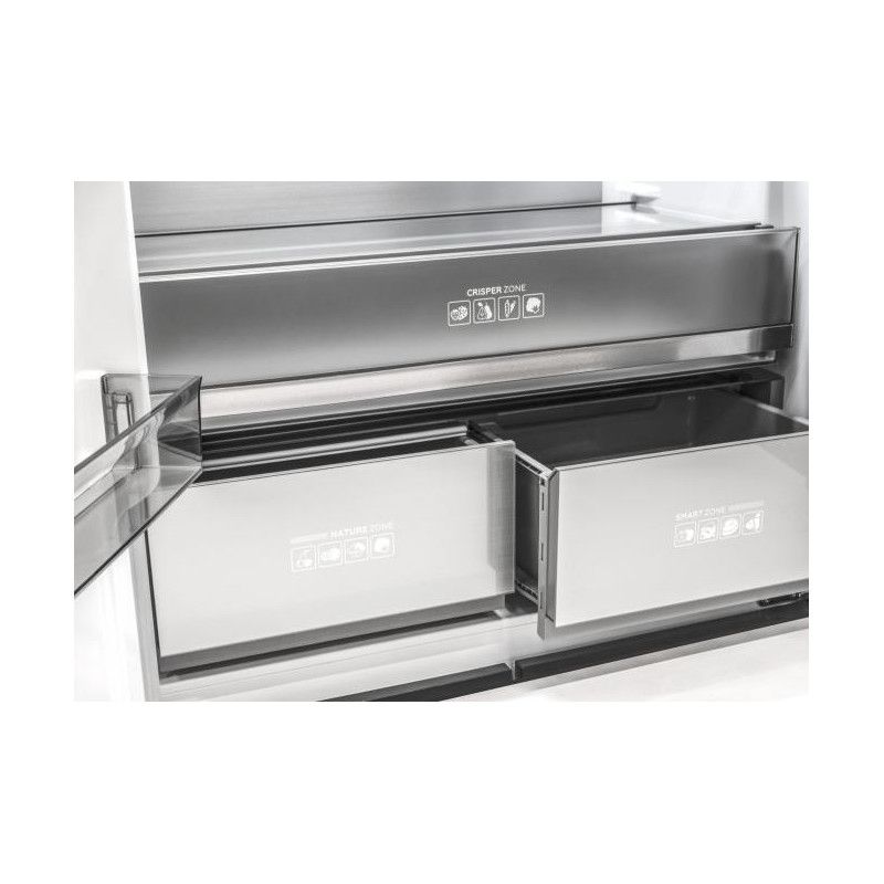 Sidabrinės spalvos Side-by-Side tipo šaldytuvas su šaldikliu Lord C26 Sidabrinės spalvos Side-by-Side tipo šaldytuvas su šaldikliu Lord C26