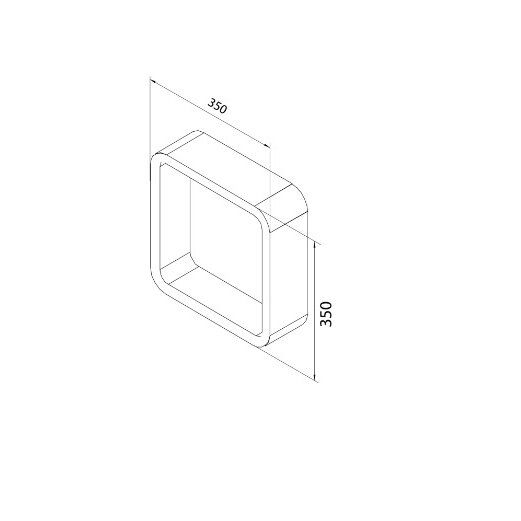 Lentyna su LED apšvietimu MIA CUBE 35x35 cm