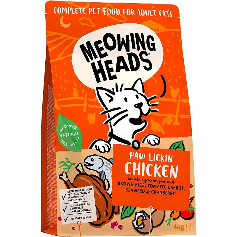 MEOWING HEADS Paw Lickin' Chicken (vištiena/žuvis) 4kg, MCK4