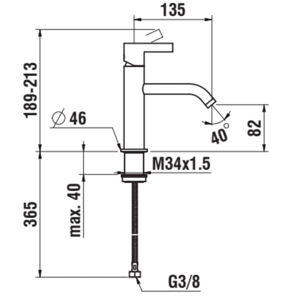 Praustuvo maišytuvas Kartell by Laufen, chromo, H3113310041201