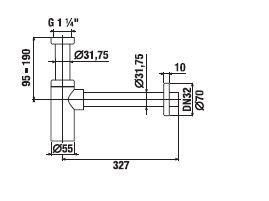 Sifonas praustuvui JIKA, chromas, H3741R00040001