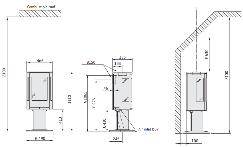 Krosnelė CONTURA C886:1 Style, juoda (998495, 998662)